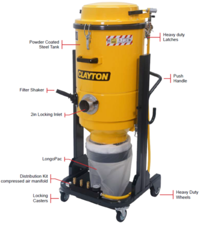 Clayton Python HEPA vacuum
